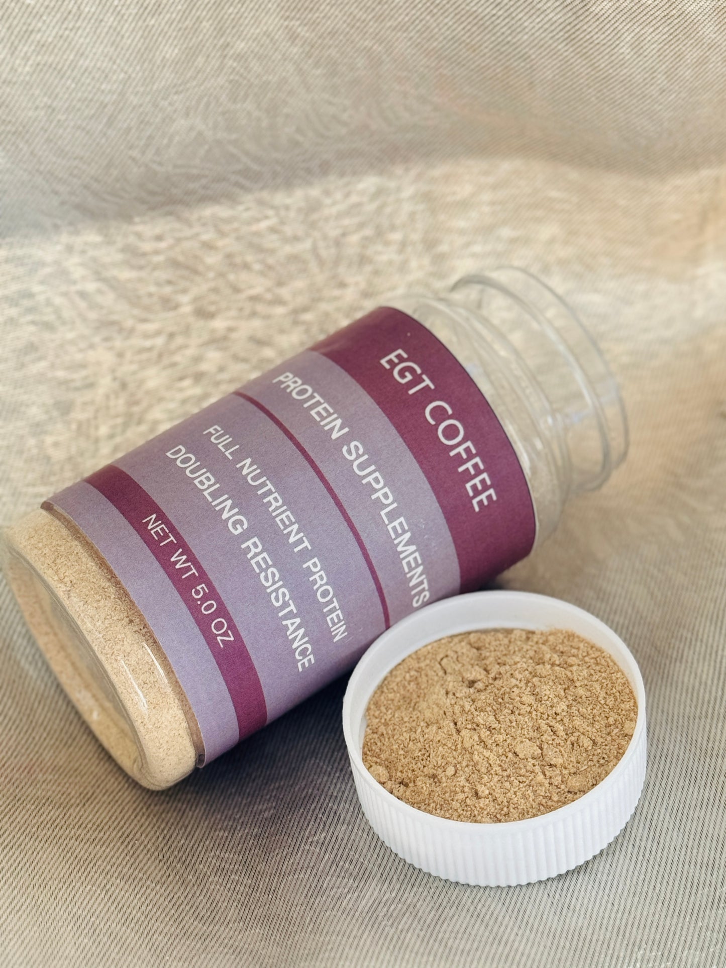 【EGT COFFEE 】protein supplement,Organic nutritional powder, containing plant protein and branched chain amino acids, probiotics and digestive enzymes, free of gluten and lactose