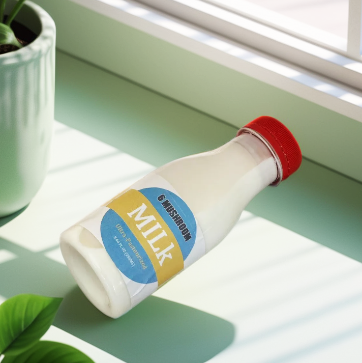 【6 Mushroom 】100% grass fed organic 2% low-fat milk, half gallon