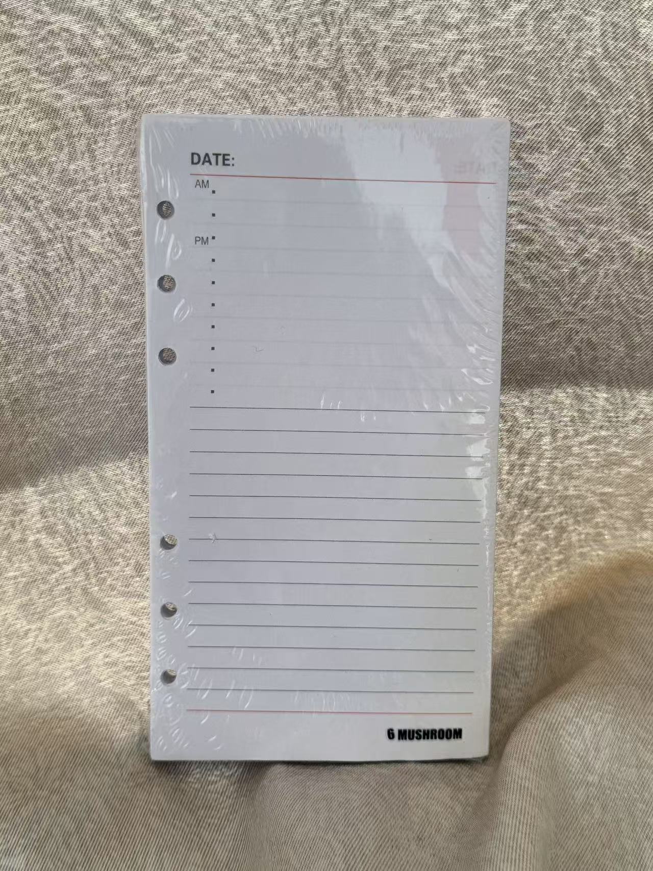 【6 Mushroom】Notepad, university grid paper, one pack