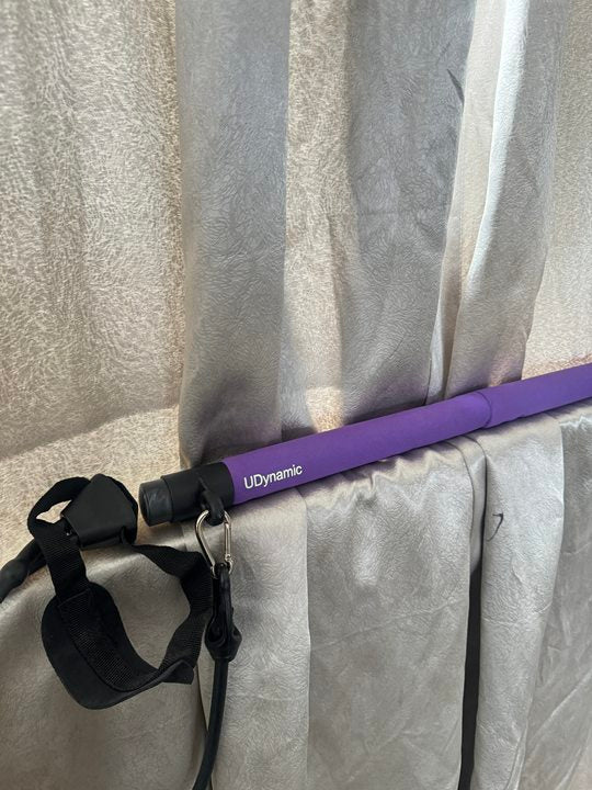 【UDynamic】Portable Pilates Barbell Set with Resistance Belt, Suitable for Men and Women - Multi functional Home Gym - Supports Full Body Exercise