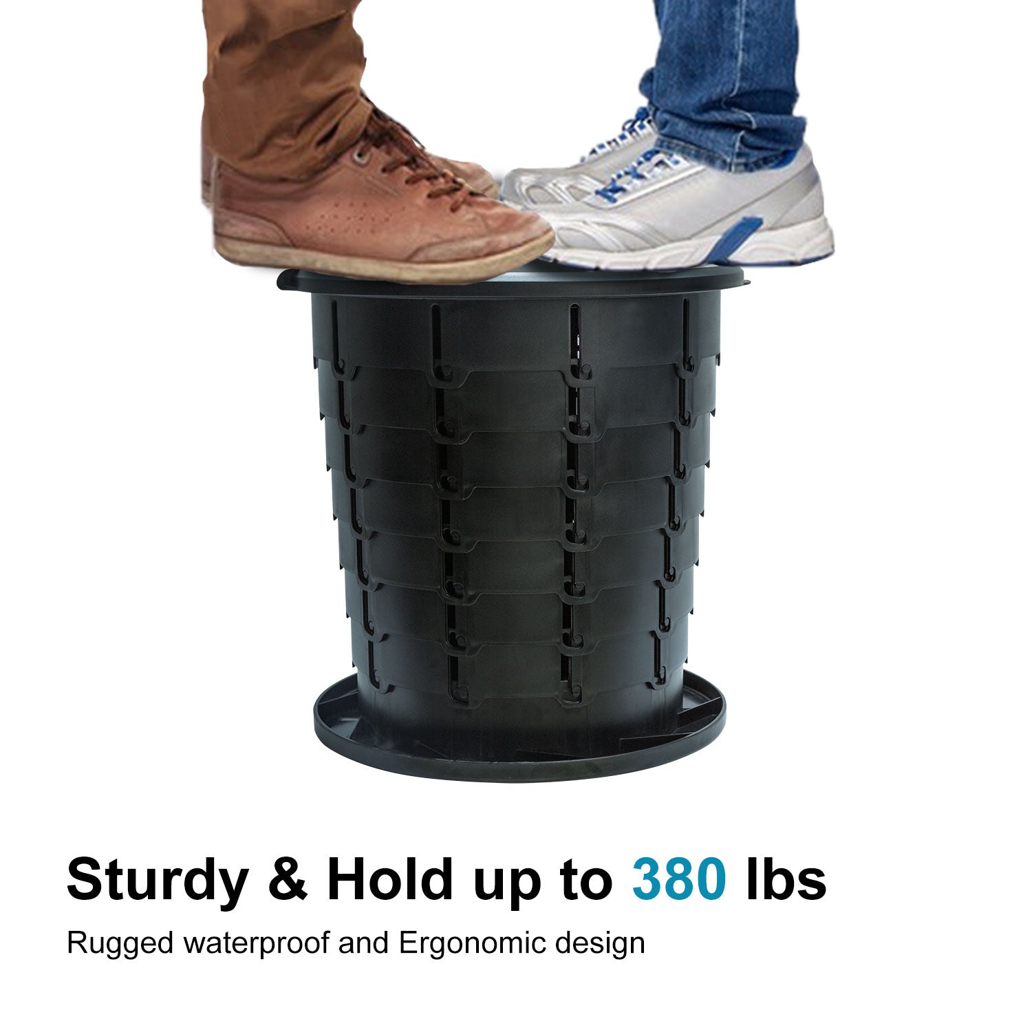 Upgrade XL Retractable Portable Toilet for Adults, Extra Large Portable Travel Floding Toilet, Camping Tall Toilets with Lid for Adults and Kids Compact Potty for Car,Hiking,Beach