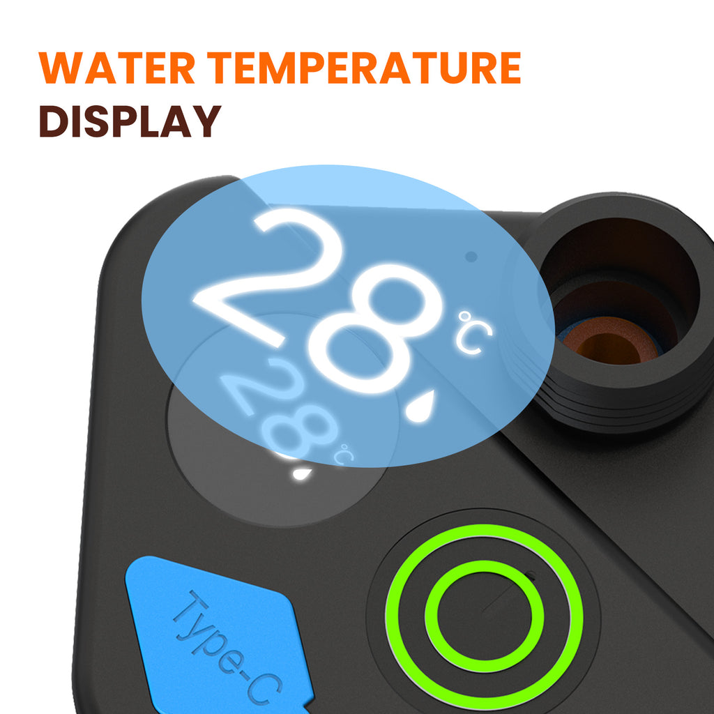 Portable Camping Shower Outdoor Camp Shower Pump,Upgrade Rechargeable Electric Shower Pump with Intelligent Digital Display Multiple Spray Modes for Camping, Hiking, Traveling,RV