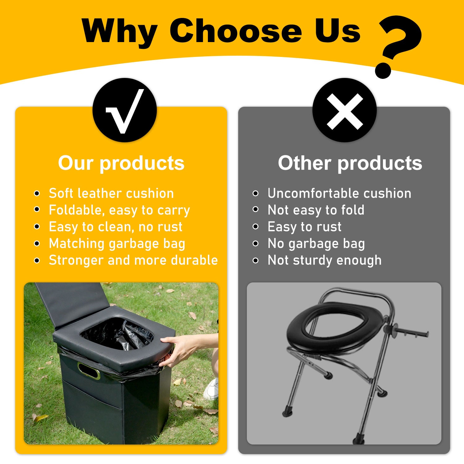 portable toilet for tent Annkaty Portable Toilet with Pop Up Privacy Tent,XL Large Portable Toi