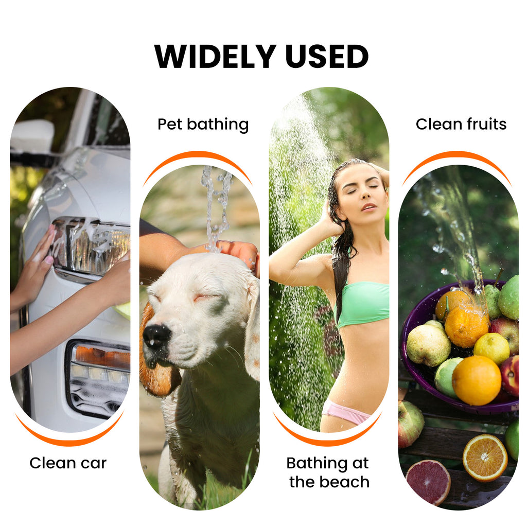 Portable Camping Shower Outdoor Camp Shower Pump,Upgrade Rechargeable Electric Shower Pump with Intelligent Digital Display Multiple Spray Modes for Camping, Hiking, Traveling,RV